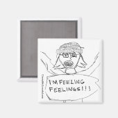 Aimant carré "Sentiments" (Recto/Verso)