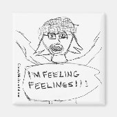 Aimant carré "Sentiments" (Devant)