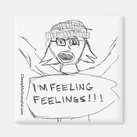 Aimant carré "Sentiments" (Devant)