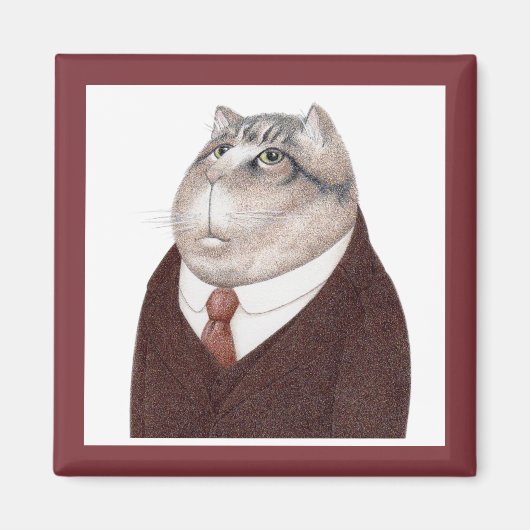 Aimant Carré VALET CAT (Devant)