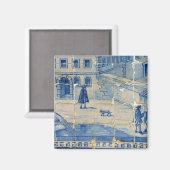 Aimant Carreau bleu (Recto/Verso)