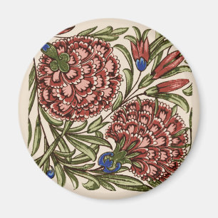 Aimant Carreau de fleur d'œillet Art antique rustique De 