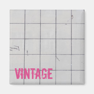 Aimant Carreaux blancs vintage années 80 70 60 aspect uti
