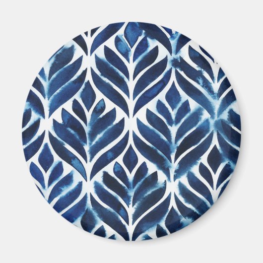 Aimant Carreaux d'aquarelle de cobalt IV (Devant)