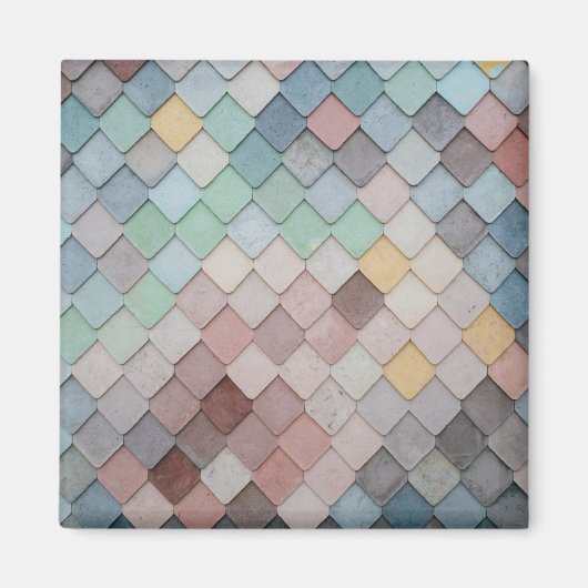 Aimant Carreaux multicolores (Devant)