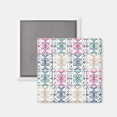 Aimant Carreaux multicolores (Recto/Verso)