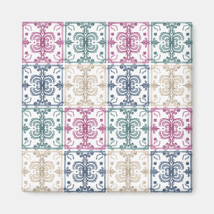 Aimant Carreaux multicolores