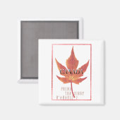 Aimant carrée/Canada Maple Leaf Magnet (Recto/Verso)