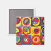 Aimant Carrés avec cercles concentrés Hiroaki Takahashi (Recto/Verso)