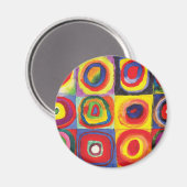 Aimant Carrés avec cercles concentrés Hiroaki Takahashi (Recto/Verso)