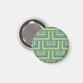 Aimant Carrés écailles vert olive motif (Recto/Verso)