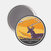 Aimant Carrizo Plain Monument National Cercle Vintage (Recto/Verso)