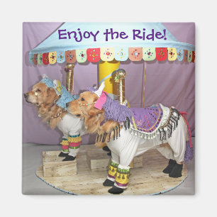 Aimant Carrousel Golden Retriever