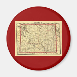 Aimant Carte 1895 du Wyoming