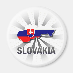 Aimant Carte 2,0 de drapeau de la Slovaquie