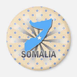 Aimant Carte 2,0 de drapeau de la Somalie