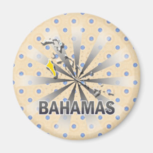 Aimant Carte 2,0 de drapeau des Bahamas