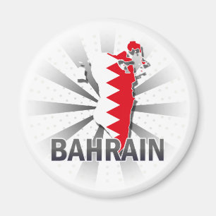 Aimant Carte 2,0 de drapeau du Bahrain
