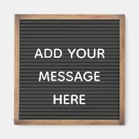 Carte à lettres noire dans l'aimant de message per