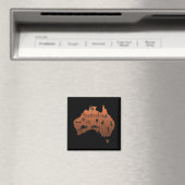 Aimant carte aborigène australienne avec symboles (In Situ (Lave-vaisselle))