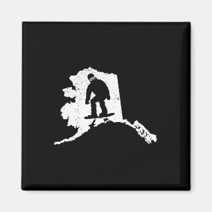 Aimant Carte Alaska Snowboard Design Snowboard Extreme