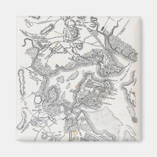 Aimant Carte antique de Boston 1775-1776