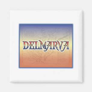 Aimant Carte antique DelMarVa