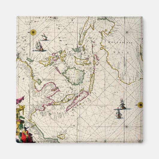 Aimant Carte antique des Indes orientales (Devant)