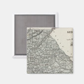 Aimant Carte Atlas de Géorgie (Recto/Verso)