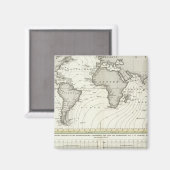 Aimant Carte Atlas des vagues de marée (Recto/Verso)