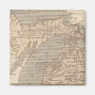 Aimant Carte Atlas du Michigan