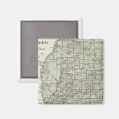 Aimant Carte Atlas du Mississippi (Recto/Verso)