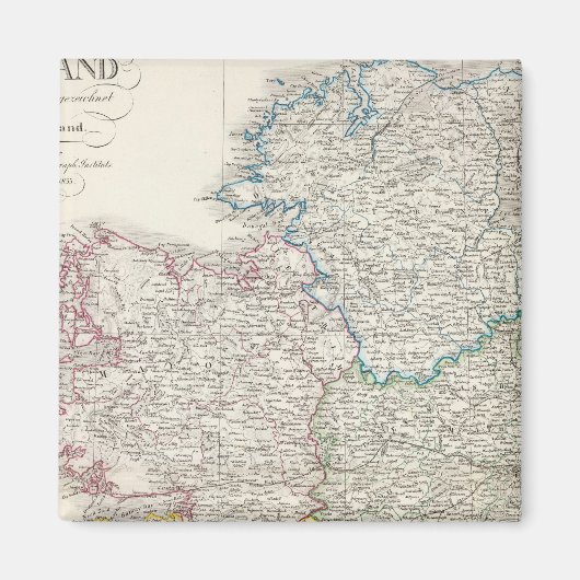 Aimant Carte Atlas irlandais (Devant)