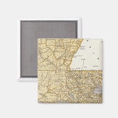 Aimant Carte Atlas Louisiane (Recto/Verso)