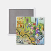 Aimant Carte Carton de Corpus Christi Tx (Recto/Verso)