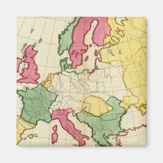Aimant Carte claire Europe (Devant)