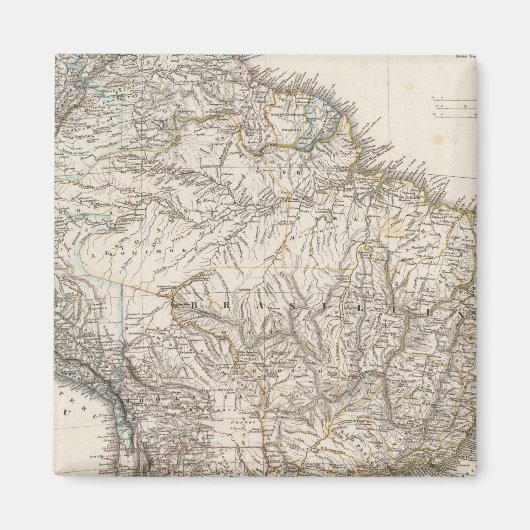 Aimant Carte composite de l'Amérique du Sud (Devant)