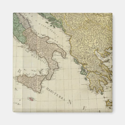 Aimant Carte composite de l'Atlas méditerranéen (Devant)