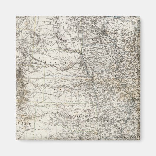 Aimant Carte composite des États-Unis d'Amérique (Devant)