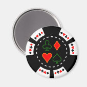 AIMANT CARTE CONVIENT AU POKER CHIP (Recto/Verso)