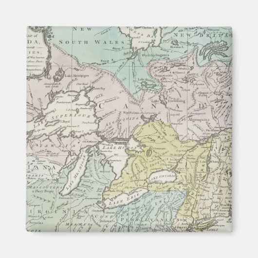 Aimant Carte d'accès du Canada 1761 (Devant)