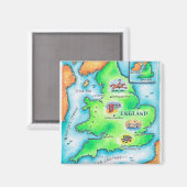 Aimant Carte d'Angleterre (Recto/Verso)