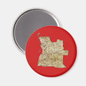 Aimant carte d'Angola (Recto/Verso)