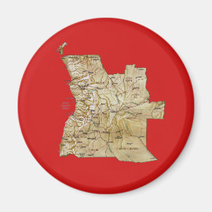 Aimant carte d'Angola