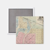Aimant Carte d'Anoka, comté d'Anoka, Minnesota (Recto/Verso)