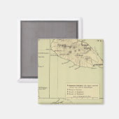 Aimant Carte d'Antigua Lithographiée (Recto/Verso)