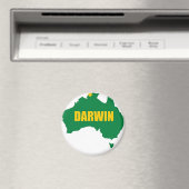 Aimant Carte Darwin Green et Gold (In Situ (Lave-vaisselle))
