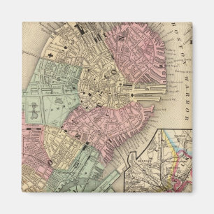 Aimant Carte de Boston par Mitchell