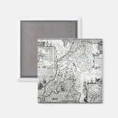 Aimant Carte de Caernarvon, 1616 (Recto/Verso)