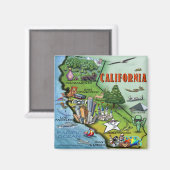 Aimant Carte de Californie (Recto/Verso)